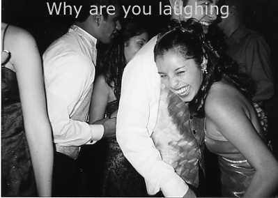 Why do you think she laughing?